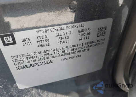 2014 Cadillac Ats Luxury z USA, uszkodzony, nr VIN 1G6AB5RX3E0159357